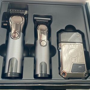 Silver and Black Grooming Set